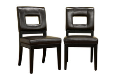 Baxton Studio Faustino Leather Dining Chair Set of 2