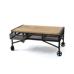 Vintage Industrial Finish Throwback Coffee Table