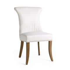 White Leather Alpine Chair -Set Of 2