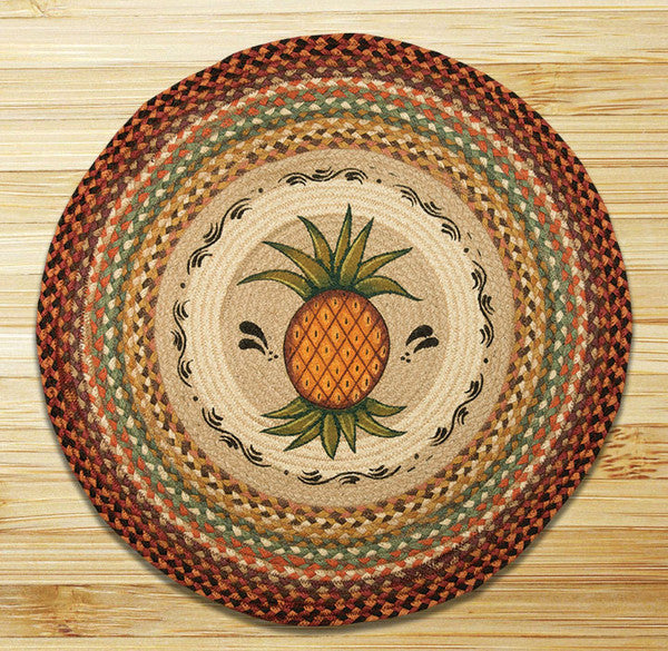 Pineapple Round Patch Rug