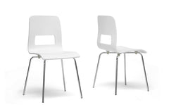 Baxton Studio Greta White Modern Dining Chair (Set of 2)