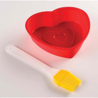 Heart Cake Mold With Brush