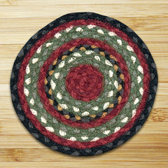 Round Burg./Olive/Charcoal Miniature Swatch In 10"