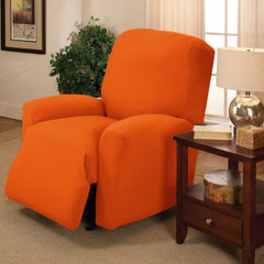 Orange Jersey Chair Stretch Slipcover, Couch Cover