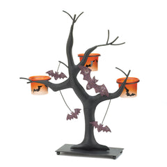Spooky Halloween Bat Candle Tree