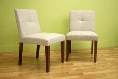 Baxton Studio Glen Cream Woven Fabric Chair Set of 2