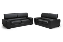 Baxton Studio Prentice Leather Modern Sofa Set