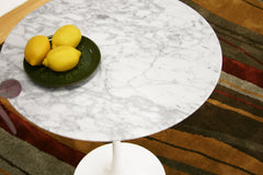Baxton Studio Immer White Marble End Table
