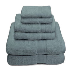 6 Piece 100% Premium Cotton Towel Set, Bath Towels, Hand Towels, Wash Cloths