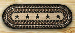 Black Stars Oval Patch Runner In Different Sizes