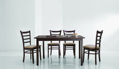 Baxton Studio Lanark Dark Brown Modern Dining Chair in Set of 2