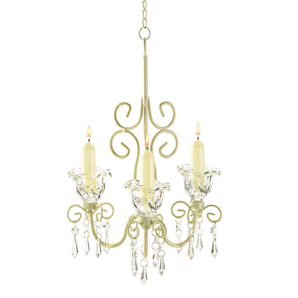 Shabby Chic Scroll Candle Chandelier