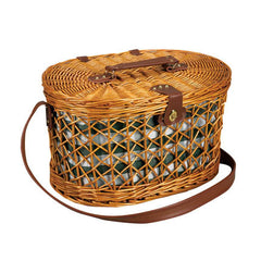 Amazing Willow Picnic Basket Fully Lined Service for Four