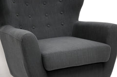 Baxton Studio Lombardi Linen Club Chair