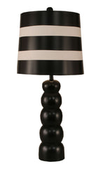 Black 5-Ball Pot Table Lamp