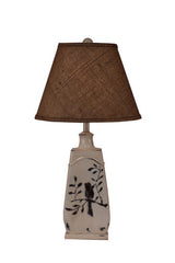 Tapered Bird On Branch Pot Table Lamp