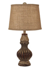 Beautiful Ribbed Genie Accent Pot Table Lamp