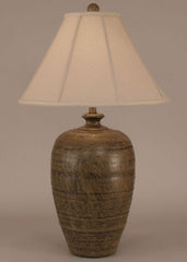 Brown Textured Pot Table Lamp