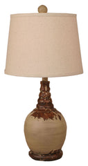 Brown Aged Cottage Shade Table Lamp