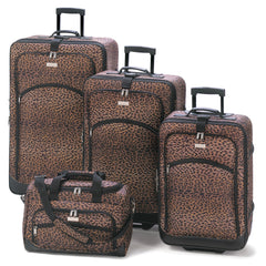 Leopard Print Luggage Ensemble