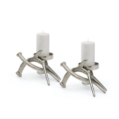 Hunt Style Pillar Holders-Set of Two
