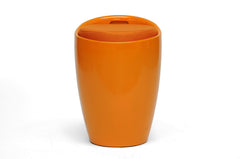 Baxton Studio Morocco Modern Stool with Storage- Red and Orange Colors