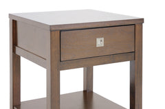 Baxton Studio New Jersey Brown Wood Modern End Table