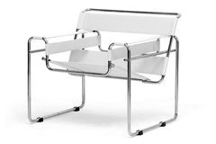 Baxton Studio Jericho Leather Mid-Century Modern Accent Chair