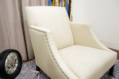 Baxton Studio Heddery Cream Fabric Modern Club Chair