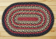 Oval Burg./Olive/Charcoal Miniature Swatch In 10"x15"