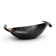 Naturally Polished Horn Bowl with Handles