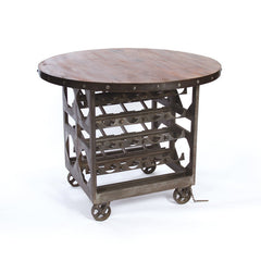 Steel with Reclaimed Wood Napa Cellar Table