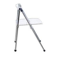 Techni mobili Acrylic Folding Chair with Chrome Steel Legs