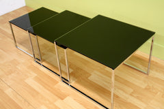 Baxton Studio Nara Glass Top Nesting Table