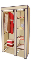 Portable Closet Storage Organizer Wardrobe Clothes Rack with Shelves
