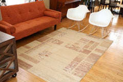 New Blocks and Squares Modern Wool Blend Area Rugs