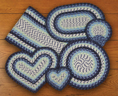 Blueberry/Creme Table  13"x48"Oval Table Runner