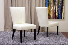 Baxton Studio Janvier Leather Dining Chair in Set of 2