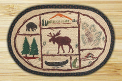 Moose/Canoe 609 Hand Printed Rug