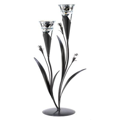 Silver Dawn Lily Tealight Holder