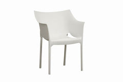 Baxton Studio White Molded Plastic Arm Chair