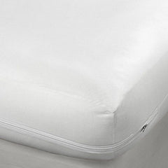 Full Size Fabric Zippered Mattress Cover, Bed Bug Protector Hypoallergenic Cover