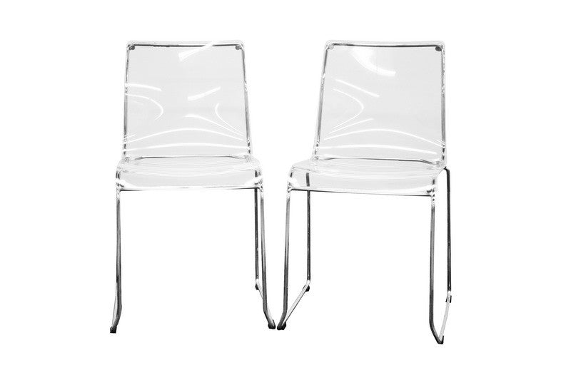 Baxton Studio Lino Acrylic Accent Chair Dining Chair
