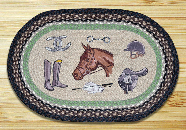 Equestrian Oval Patch Rug