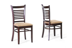 Baxton Studio Cathy Brown Wood Modern Dining Chair in Set of 2