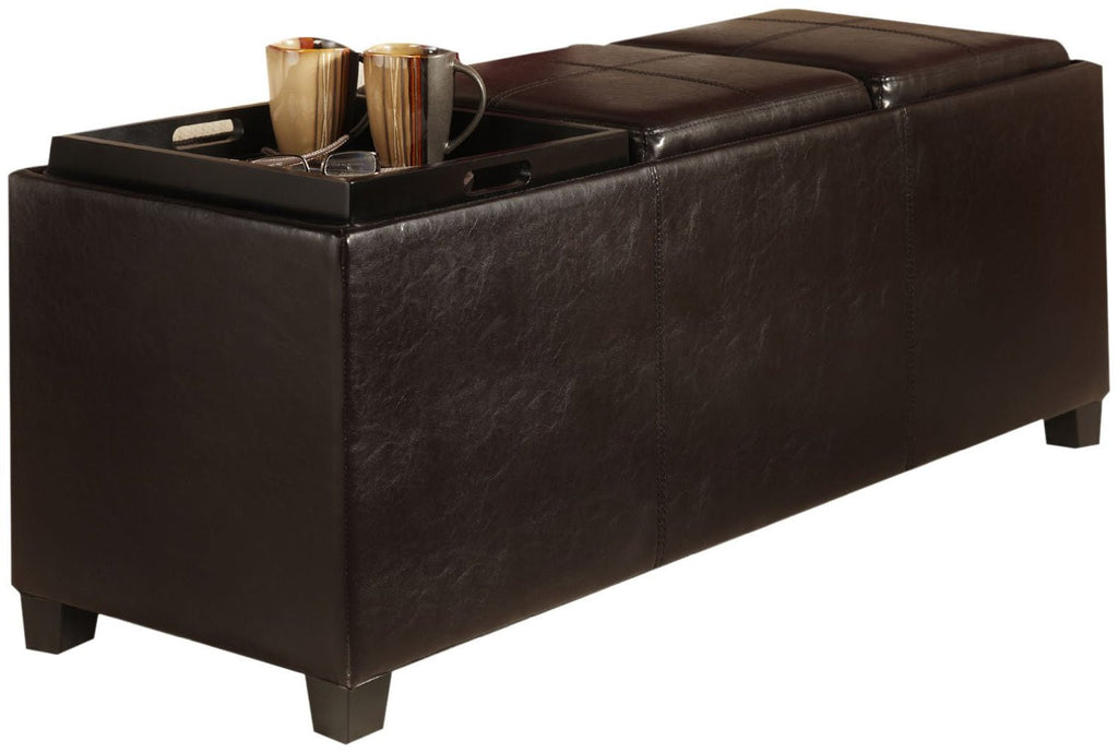 Imtinanz Designs-4-Comfort Tribeca Ottoman with 3 Tray Tops