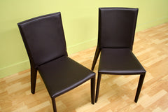 Baxton Studio Semele Leather Dining Chair Set of Two