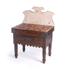 Wood & Marble Butchers Table