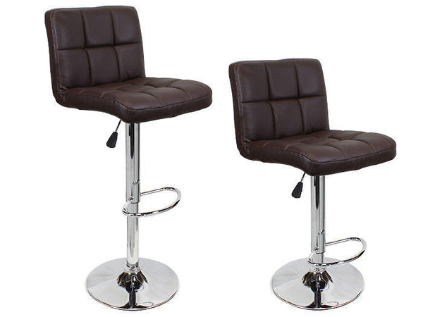 SET of ((2)) Bar Stools Leather Modern Hydraulic Swivel Dinning Chair ...
