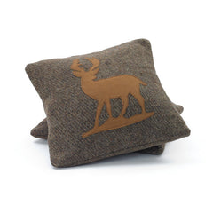 Wool Deer Pillow- Set Of 2